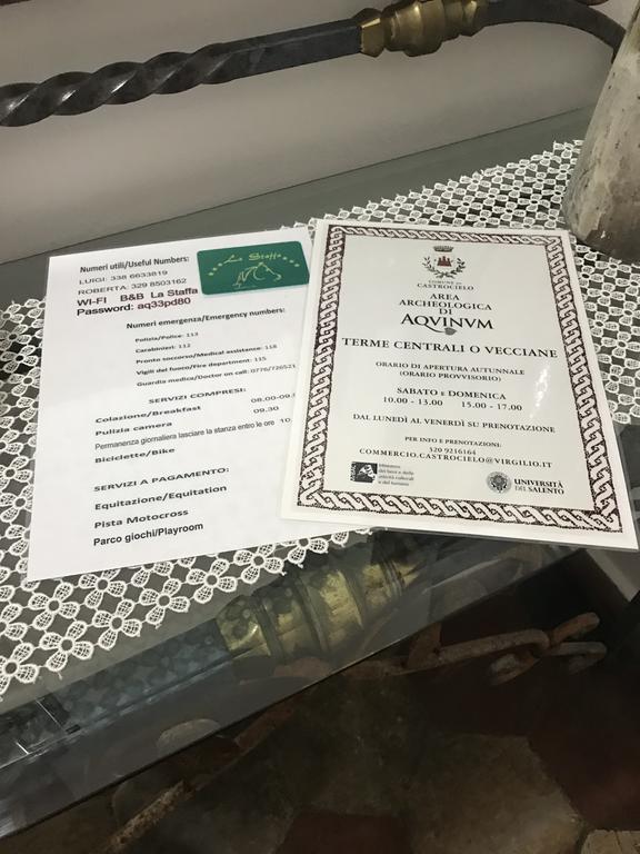 B&B La Staffa Aquino Εξωτερικό φωτογραφία